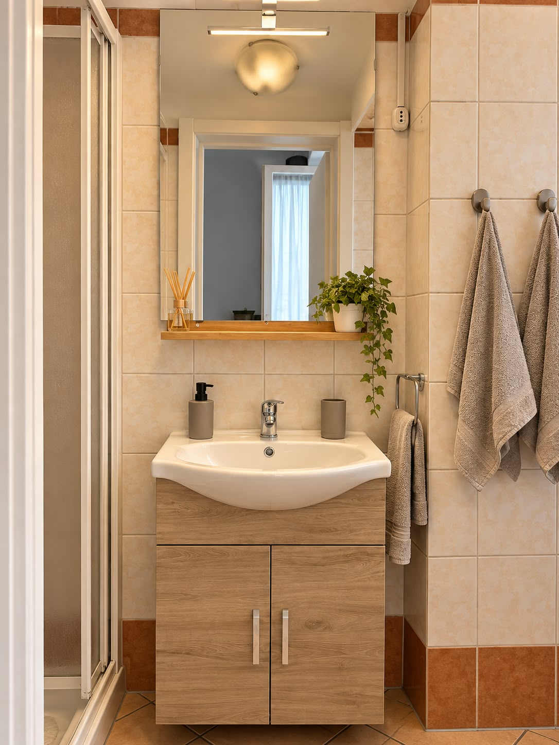 Lavabo e specchio del bagno